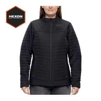M12 HPJLBL3-0 (L) - Kurtka podgrzewana damska pikowana HEXON, czarna, M12™ Li-ion 12 V, rozmiar L, 4932493849