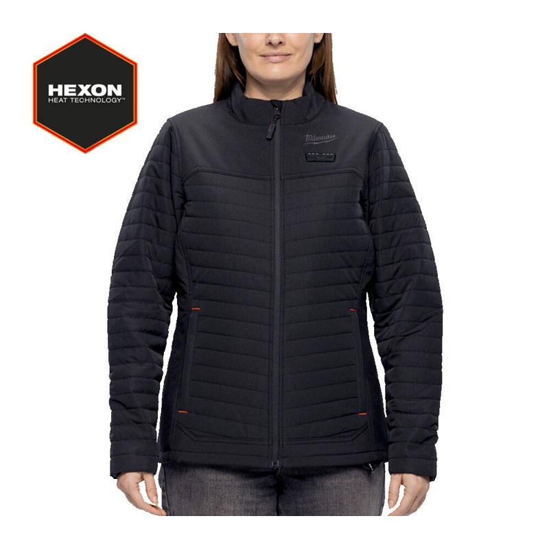 M12 HPJLBL3-0 (L) - Kurtka podgrzewana damska pikowana HEXON, czarna, M12™ Li-ion 12 V, rozmiar L, 4932493849