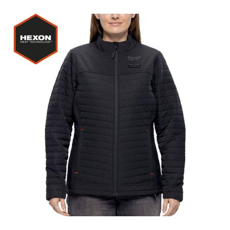 M12 HPJLBL3-0 (XXL) - Kurtka podgrzewana damska pikowana HEXON, czarna, M12™ Li-ion 12 V, rozmiar XXL, 4932493851