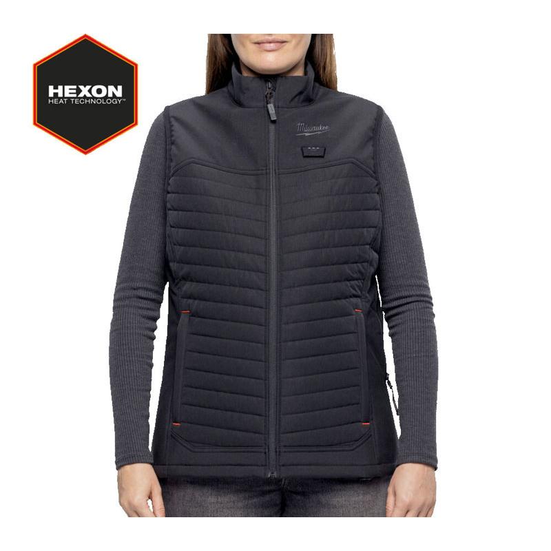 M12 HPVLBL3-0 (XL) - Kamizelka podgrzewana damska pikowana HEXON, czarna, M12™ Li-ion 12 V, rozmiar XL, 4932493855