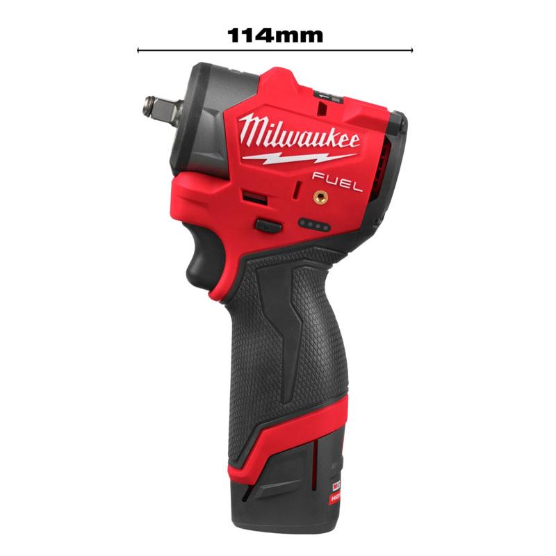 M12 FSCIWF38-252X - Subkompaktowy klucz udarowy 3/8", 271 Nm, 12 V, FUEL™, w walizce, 2 x 2.5 Ah + ładowarka, 4933498970