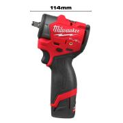 M12 FSCIWF38-252X - Subkompaktowy klucz udarowy 3/8", 271 Nm, 12 V, FUEL™, w walizce, 2 x 2.5 Ah + ładowarka, 4933498970