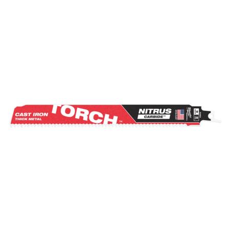 MILWAUKEE - 48005262 - Brzeszczot do metalu TORCH NITRUS CARBIDE z węglikiem wolframu, 230 mm 7 TPI (1 szt.)