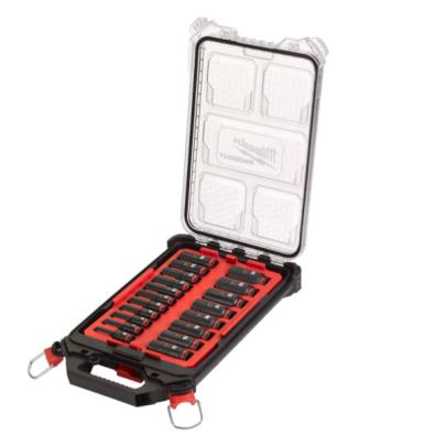 4932480946 - Zestaw nasadek udarowych długich Shockwave 3/8", 6-kątnych, 6 - 24 mm, w organizerze Slim PACKOUT™ średnim (19 szt.)