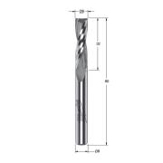 4932500917 - Frez spiralny do drewna z węglikiem spiekanym, trzpień 8 mm, 8 x 32/80 mm