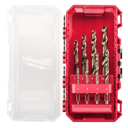 4932499256 - Red Cobalt HSS-G metal drill bit set, 3–10 mm (8 pcs)