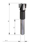 4932501041 - Carbide-tipped wood hole saw, 8 mm shank, 15 x 60 mm