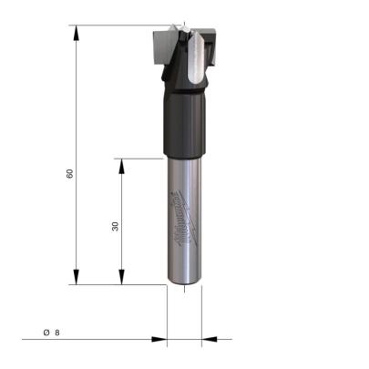 4932501041 - Carbide-tipped wood hole saw, 8 mm shank, 15 x 60 mm
