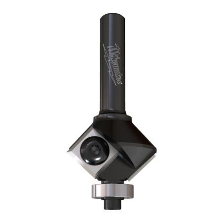 4932501008 - 45° chamfering cutter for wood with replaceable carbide inserts, 8 mm shank, 29 x 8/60 mm