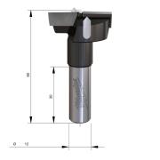 4932501047 - Carbide-tipped wood hole saw, 12 mm shank, 35 x 60 mm