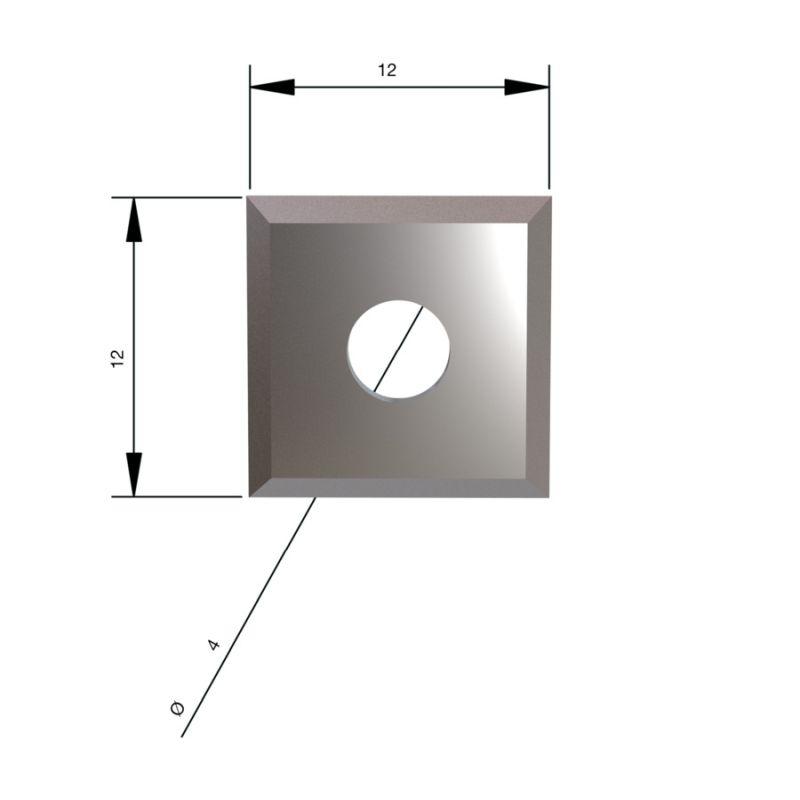 4932501074 - Noże z węglika spiekanego do frezów K6, 12 x 12 x 1,5 mm (10 szt.)
