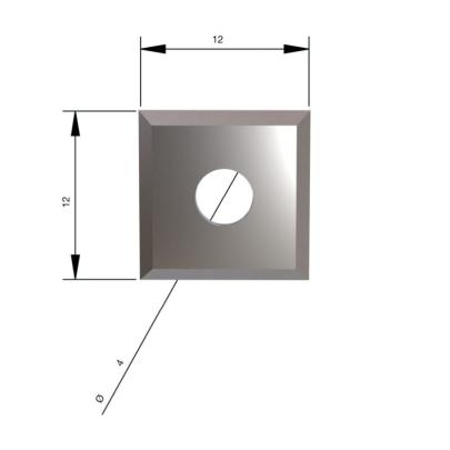 4932501074 - Noże z węglika spiekanego do frezów K6, 12 x 12 x 1,5 mm (10 szt.)