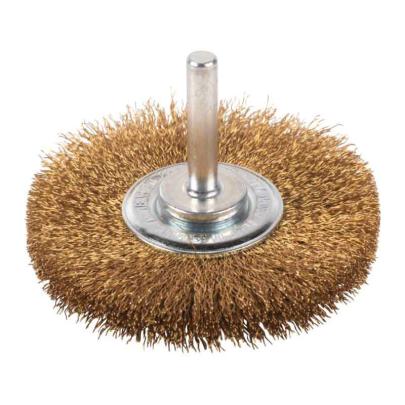 4932501710 - S6 wire brush disc, 70x12 mm, serrated brass, 0.2 mm, for spindle grinders (3 pcs.)