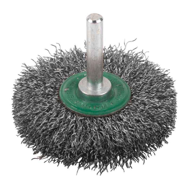 4932501706 - S6 wire disc brush, 60x13 mm, crimped stainless steel, 0.3 mm, for spindle grinders (3 pcs.)