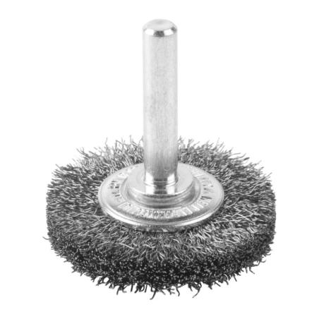 4932501701 - S6 wire disc brush, 40x9 mm, crimped steel, 0.2 mm, for angle grinders (3 pcs.)