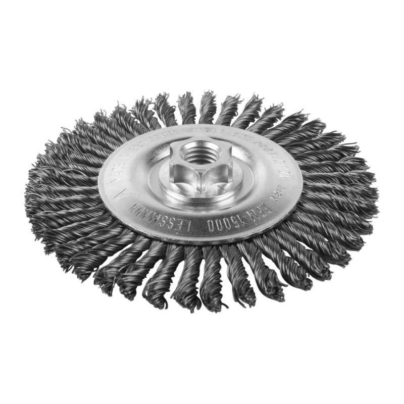 4932501742 - M14 wire brush disc, 125x6 mm, bound steel, 0.5 mm, for 115 and 125 mm angle grinders (1 pc.)