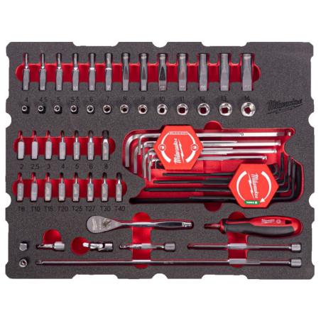 4932501867 - 1/4" Socket and Accessory Module for PACKOUT drawers, 4 - 14 mm (68 pcs.), foam insert