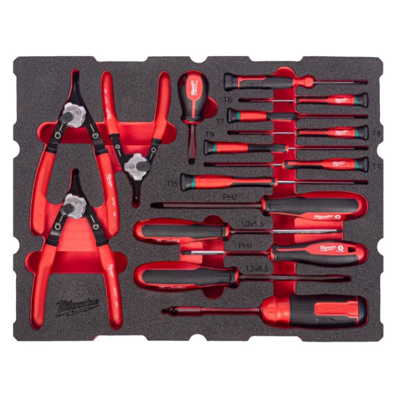 4932501876 - Screwdriver and pliers module for PACKOUT drawer rings (44 pcs.), foam insert