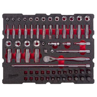4932501868 - 3/8" Socket and Accessory Module for PACKOUT drawers, 6 - 22 mm (67 pcs.), foam insert