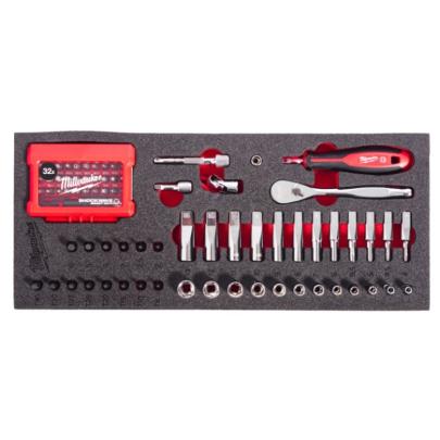 4932499293 - 1/4" Socket and Accessory Module, 4 - 13 mm (76 pcs.), foam insert