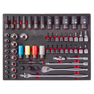 4932500757 - 1/2" impact and non-impact socket and accessory module (60 pcs.), foam insert