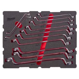 4932501873 - Set of offset ring spanners for PACKOUT drawers, 6x7 - 30x32 mm (12 pcs.), foam insert