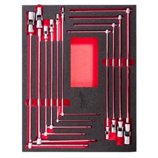 4932499295 - Module of T-handle socket wrenches with sliding handle, 7–18 mm (10 pcs.), foam insert