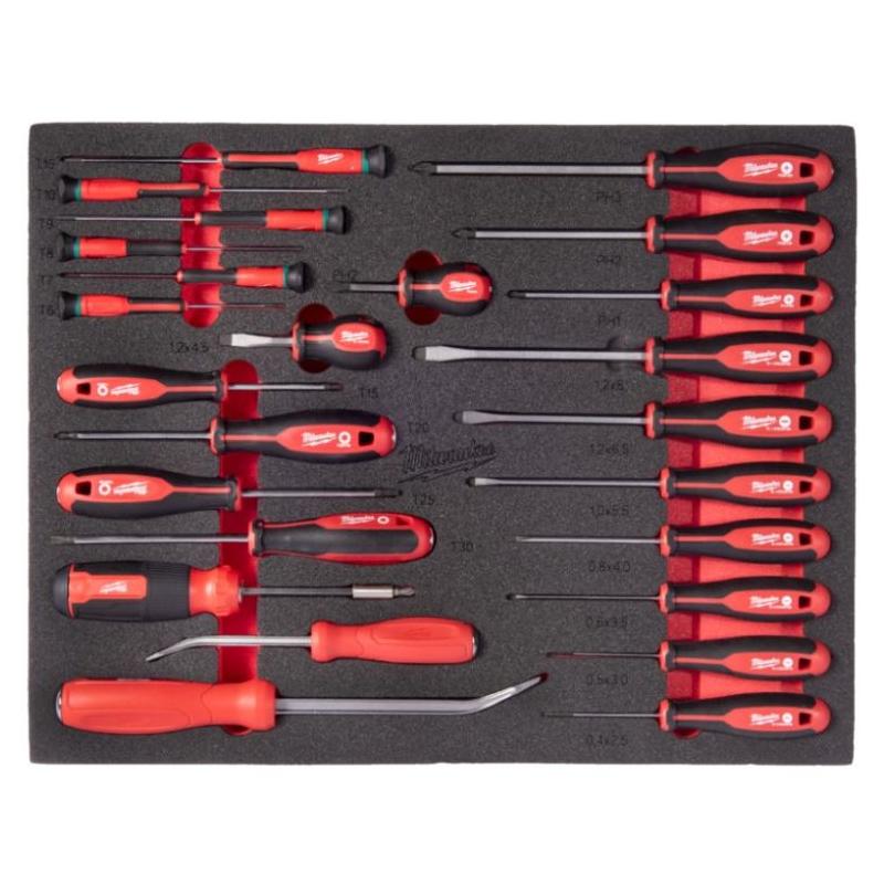 4932500755 - Screwdriver and prying tool module (38 pcs.), foam insert