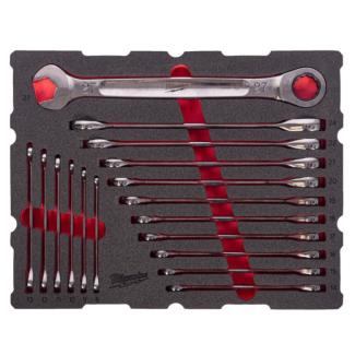 4932501872 - PACKOUT Drawer Ratchet Open-End Wrench Module, 8 - 27 mm (17 pcs.), foam insert