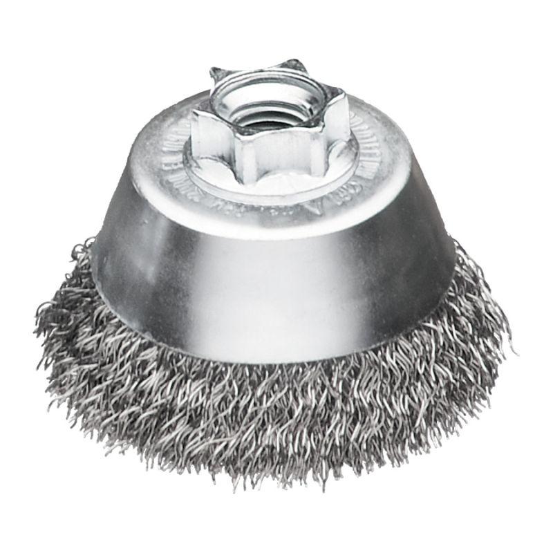 4932501750 - Szczotka druciana kielichowa M14, 65 mm, stal karbowana, 0,35 mm, do szlifierek 115 i 125 mm (1 szt.)
