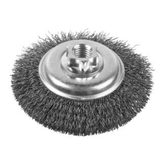 4932501748 - Szczotka druciana doczołowa M14, 100x10 mm, stal karbowana, 0,35 mm, do szlifierek 115 i 125 mm (1 szt.)