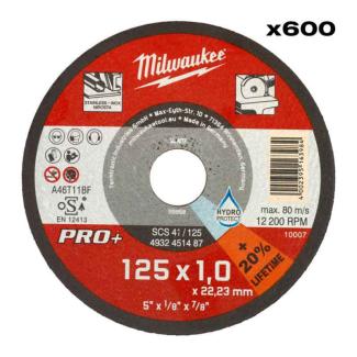 4932500580 - Tarcza cienka do cięcia metalu PRO+ 125 x 1 x 22,2 mm (600 szt.)