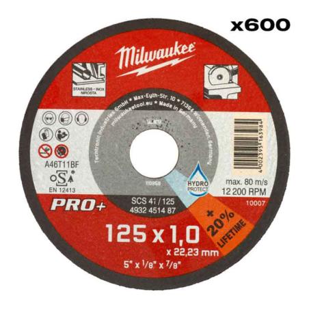 4932500580 - Tarcza cienka do cięcia metalu PRO+ 125 x 1 x 22,2 mm (600 szt.)