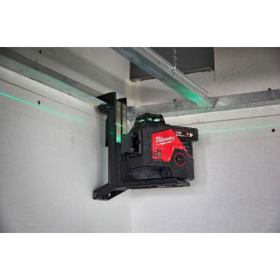 M123PLSKIT-401P - Laser zielony 3-płaszczyznowy 360°, 12 V, 4.0 Ah, w skrzyni PACKOUT, z akumulatorem i ładowarką, 4933499379