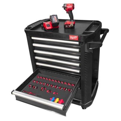 4932500743 - Trolley 4932500742 with accessories, 10 modules, dark grey + 1/2" impact wrench