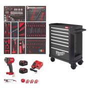 4932500743 - Trolley 4932500742 with accessories, 10 modules, dark grey + 1/2" impact wrench