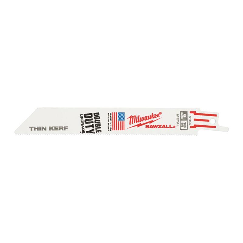 MILWAUKEE - 48005184 - Metal saw blade THIN KERF, Bi-metal, Co, 150 mm 18 TPI (5 pcs.)