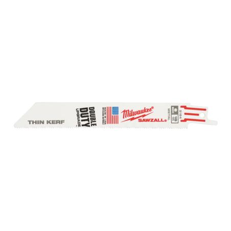 MILWAUKEE - 48005184 - Brzeszczot do metalu THIN KERF, Bi-metal, Co, 150 mm 18 TPI (5 szt.)