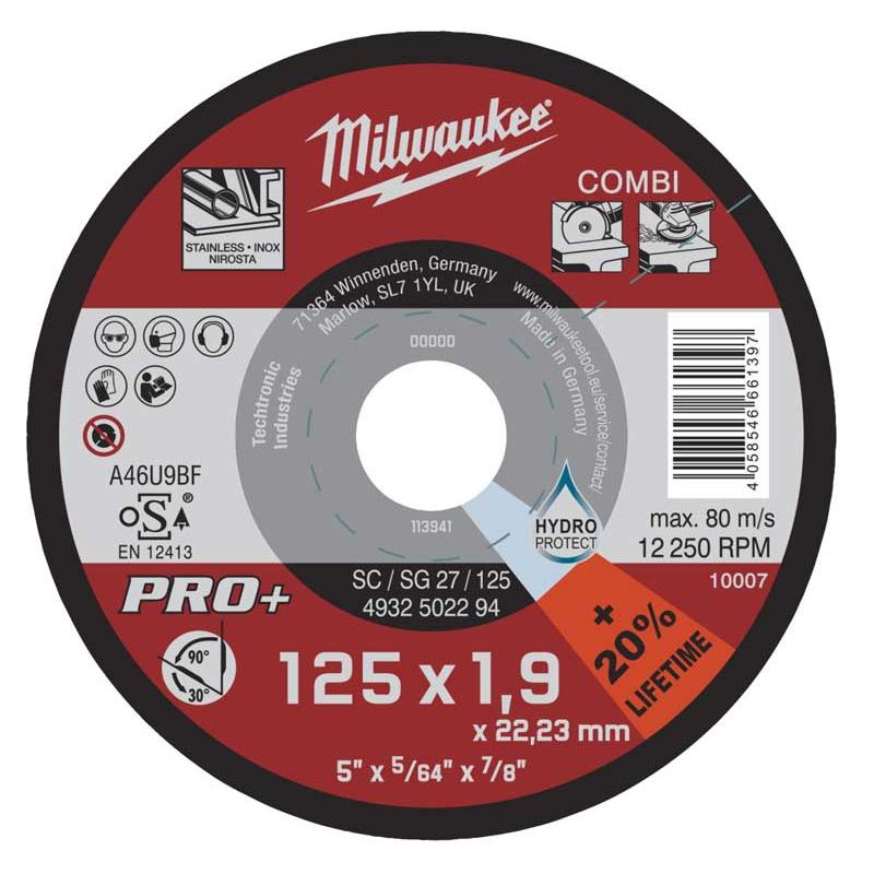 4932502294 - Tarcza do cięcia i szlifowania metalu płaska PRO+ Combi, 125 x 1,9 x 22,23 mm (1 szt.)