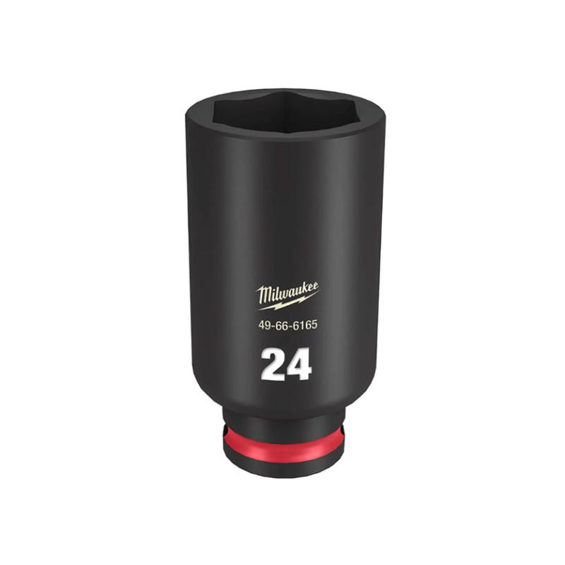 49666165 - Shockwave 3/8" hex impact socket, long, metric, 24 mm
